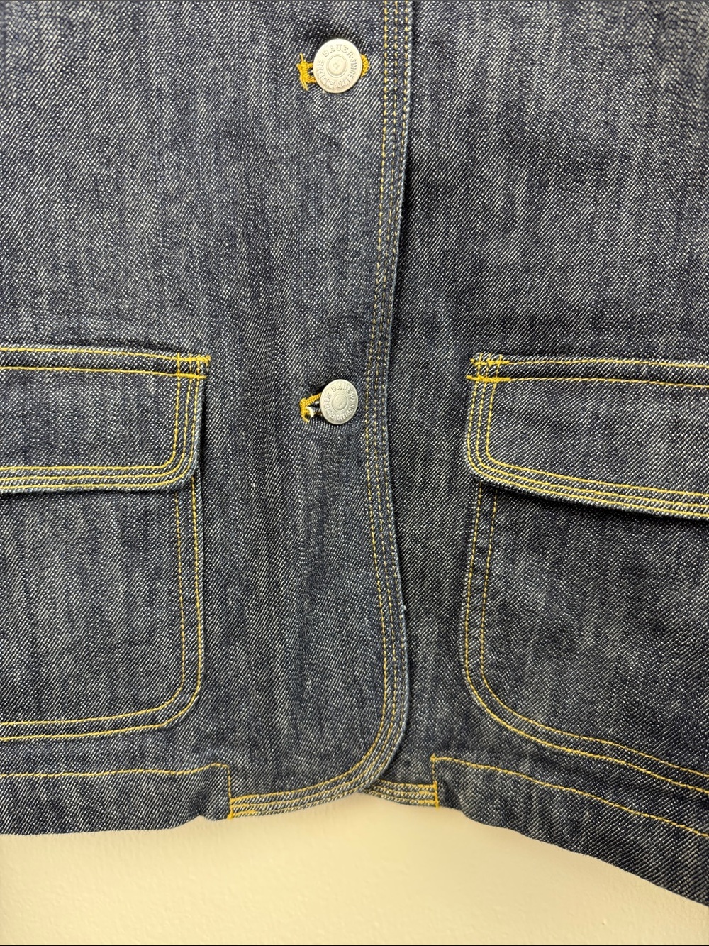 Eddie Bauer Mock Neck Denim Jacket. Size Large. - Picture 4 of 6
